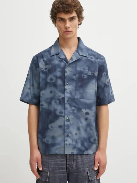 Košile Maison Kitsuné Resort regular modrá
