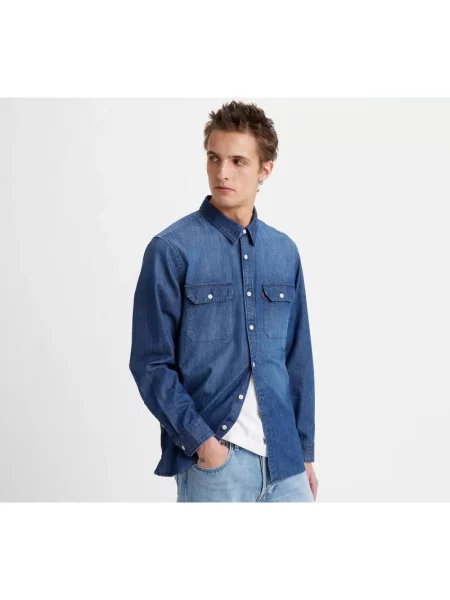 Koszula jeansowa z na piersiach Levi's niebieska