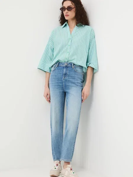 Medicine jeansy mom fit niebieski