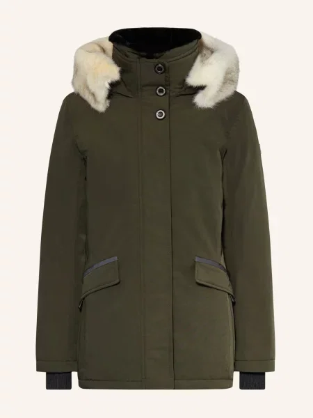 Wellensteyn Parka Enterprise Z Obszyciem Ze Sztucznego Futra I Wypełnieniem Dupont™ Sorona® gruen
