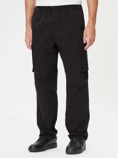 Kalhoty z materiálu Calvin Klein Jeans černé