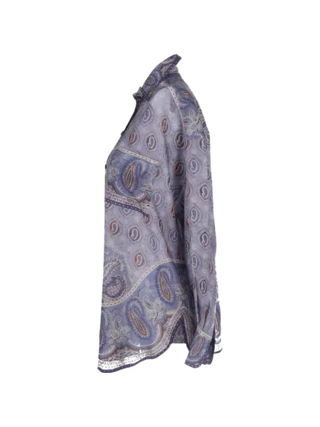 Cămașă Zimmermann cu imagine cu model paisley albastru