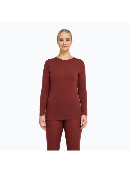 Bluză termoactivă pentru femei Dovre Wool burgundy