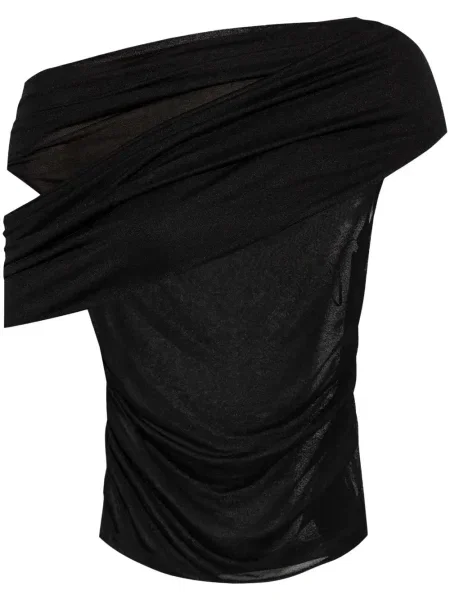 Top Blumarine drapat negru