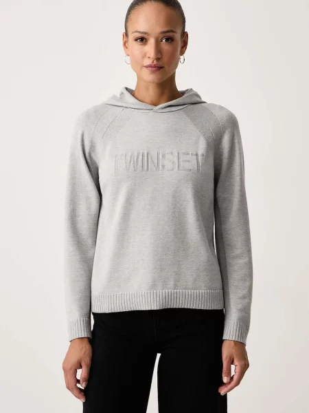 Twinset pulover pentru femei cu vâscoză gri