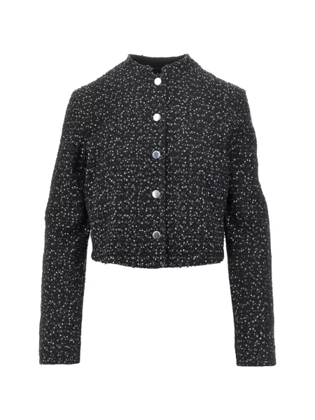 Decupat geacă Emporio Armani cu paiete negru