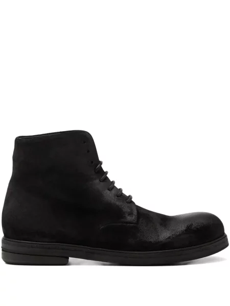 Велурени боти Marsell с връзки черно