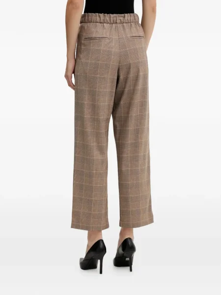 Cropp pantaloni Sisley în carouri maro
