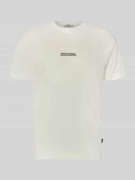 T-shirt z nadrukiem z logo Replay biała