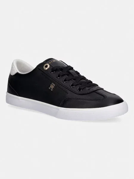 Tommy Hilfiger TH CHIC LOW PROFILE VULC teniși pentru femei din piele negru