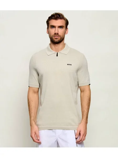 Tricou polo Boss Green bej