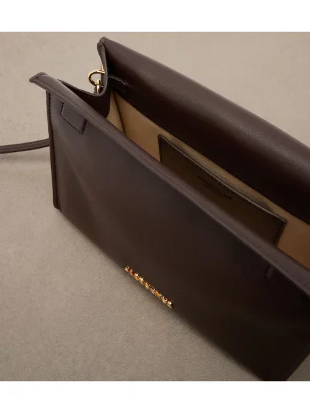 Geantă plic Jacquemus din piele maro