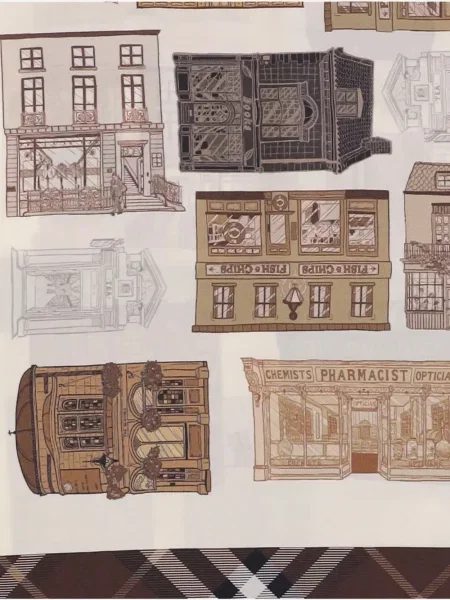 Fular Burberry de mătase cu imagine