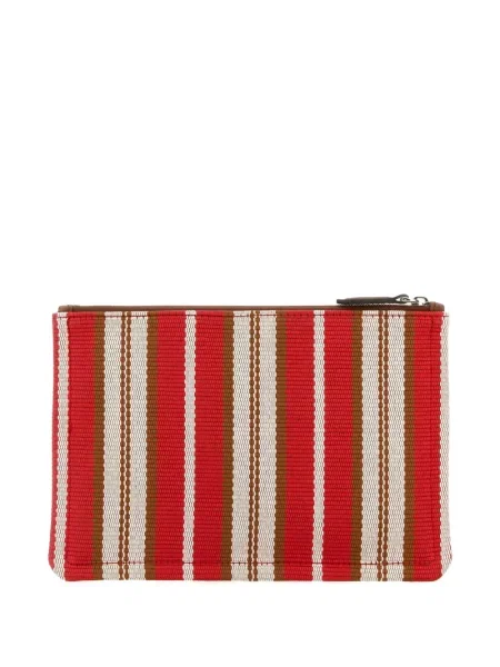 Geantă Fendi cu dungi din canvas roșu
