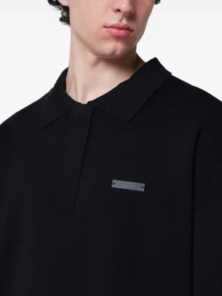 Tricou polo Entire Studios cu autograf negru
