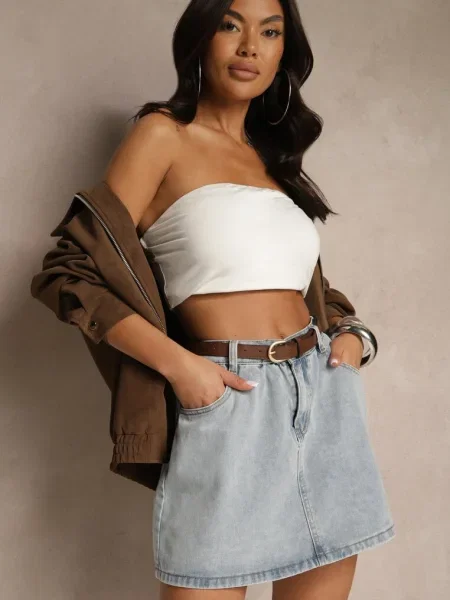 Fustă Inille deschis albastru