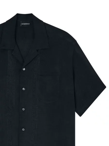 Πουκάμισο Emporio Armani paisley μαύρο