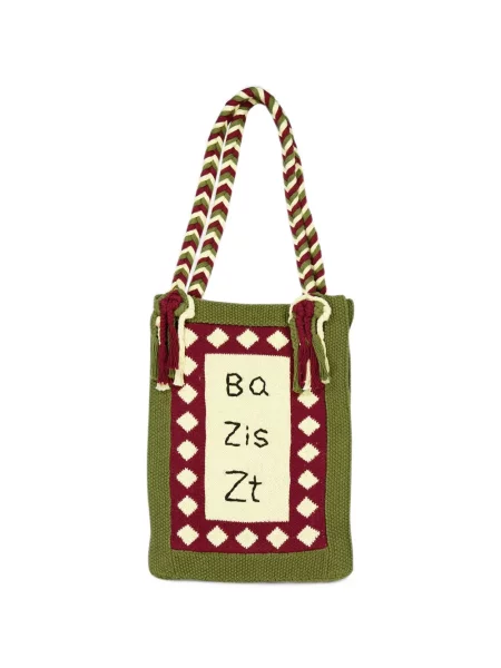 Плетена шопинг чанта Baziszt зелено