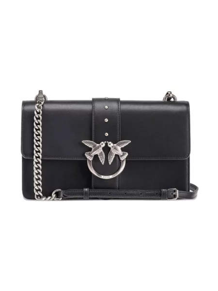 Torebka skórzana Pinko skórzana elegancka czarna