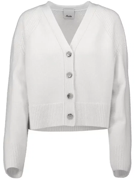 Cardigan Allude cu decolteu în V alb