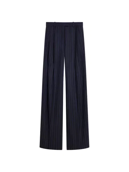 Pantaloni Givenchy de lână cu dungi albastru