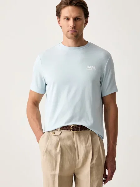KARL LAGERFELD Tricou deschis albastru