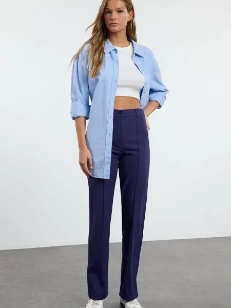 Pantaloni Trendyol albastru