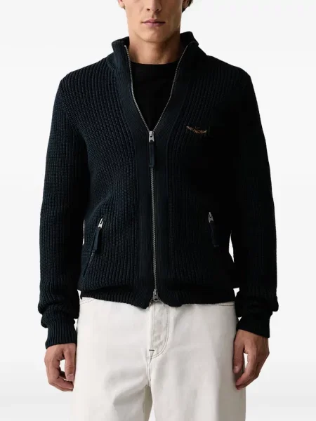 Cardigan Aeronautica Militare tricotate albastru