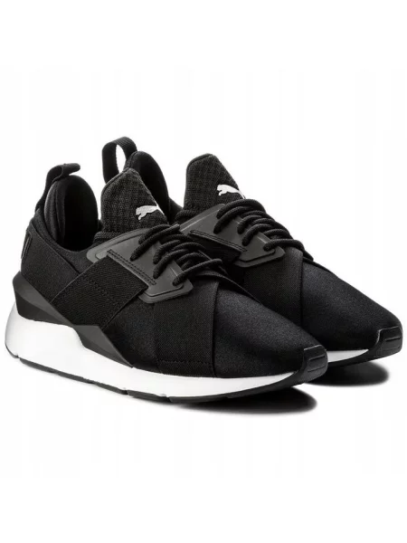 Buty sportowe Puma Muse Satin EP Wn's Black 03 białe