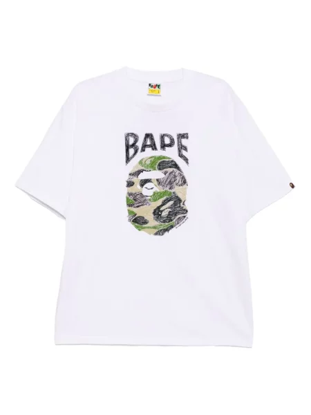 Tricou A Bathing Ape® cu imagine alb