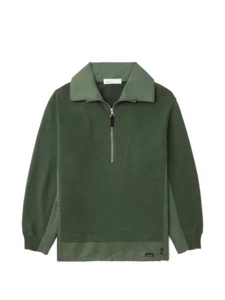 Hanorac Toga de jumătate de fermoar verde