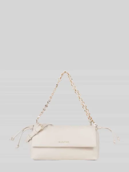 Torebka do ręki z paskiem z łańcuszka model ROBBY' Valentino Bags beżowa