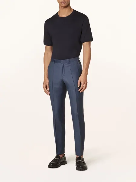 Roy Robson Spodnie Garniturowe Slim Fit blau granatowe