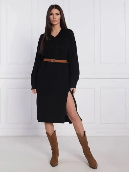 Samsøe Samsøe de lână rochie negru