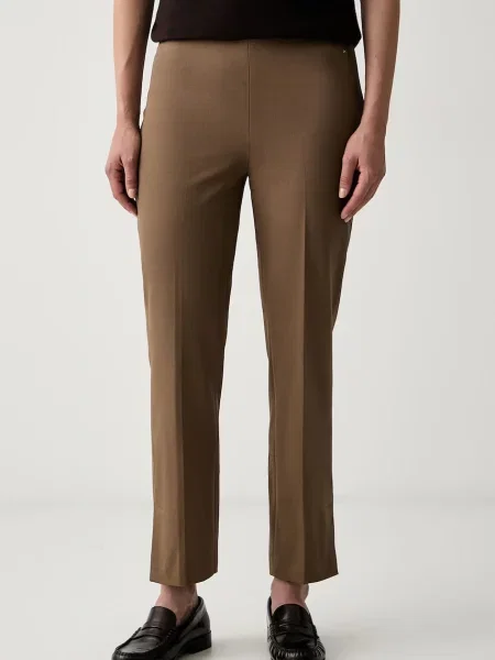 Tommy Hilfiger pantaloni straight pentru femei din cu maro