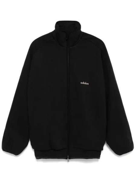 Haftowana bluza Adidas z dekoltem w serek czarna