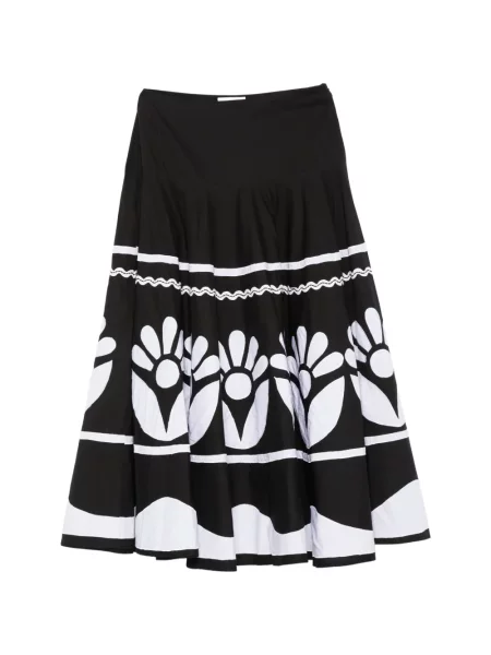 Spódnica maxi Antik Batik w kwiatki z nadrukiem czarna