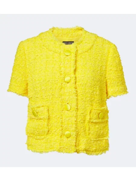 Bouclé geacă Dolce&gabbana galben