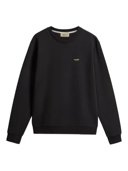 Pulover Woolrich cu decolteu rotund negru