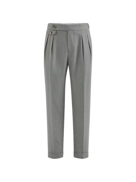 Ușor pantaloni Brunello Cucinelli de lână gri