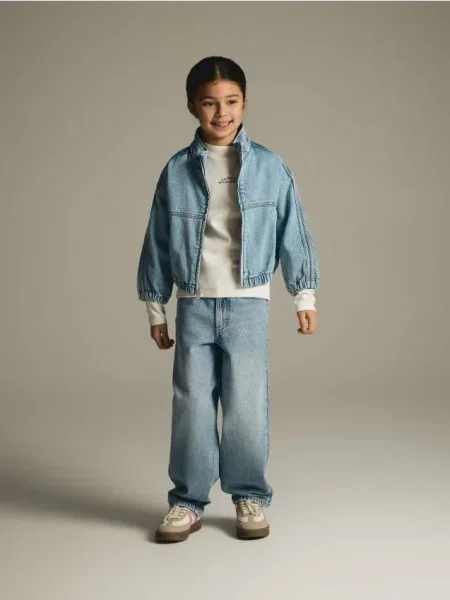 Reserved Blugi baggy albastru