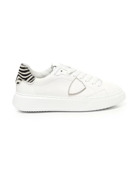 Sneakersy Philippe Model z nadrukiem w zebrę białe