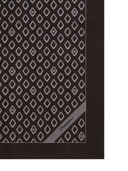 Fular Dolce & Gabbana cu imprimeu geometric negru
