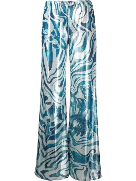 Pantaloni Alberta Ferretti cu imagine albastru