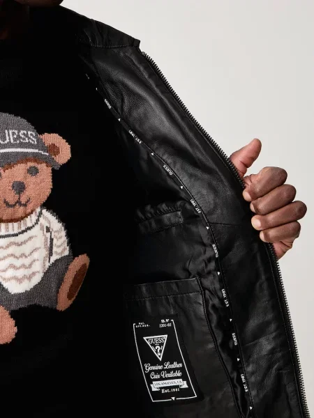 Кожаная куртка Guess