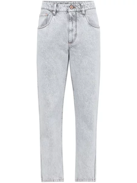 Blugi conici Brunello Cucinelli albastru