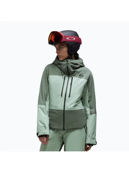 Утепленная лыжная куртка Oakley зеленая