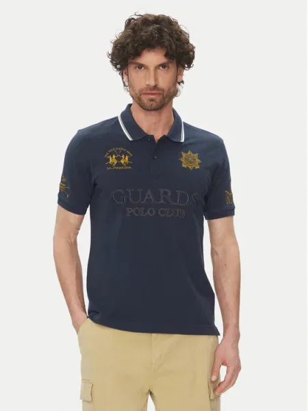 La Martina Polo majica Achille Mornarsko Regular Fit modra
