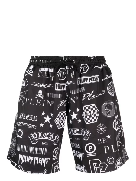 Slip de baie Philipp Plein cu imagine negru