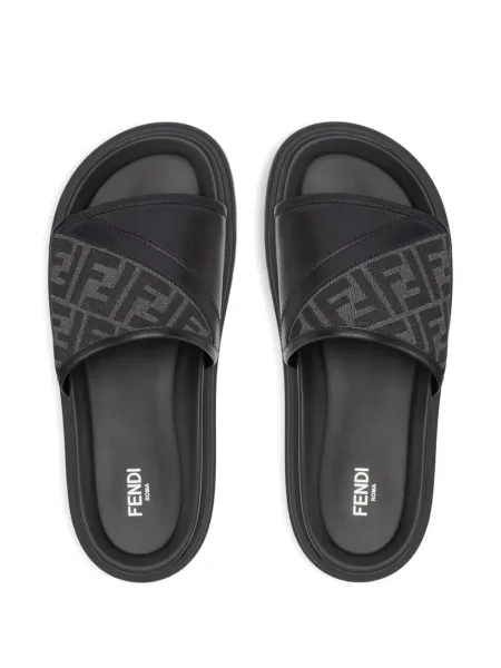 Sandale Fendi din jacard negru